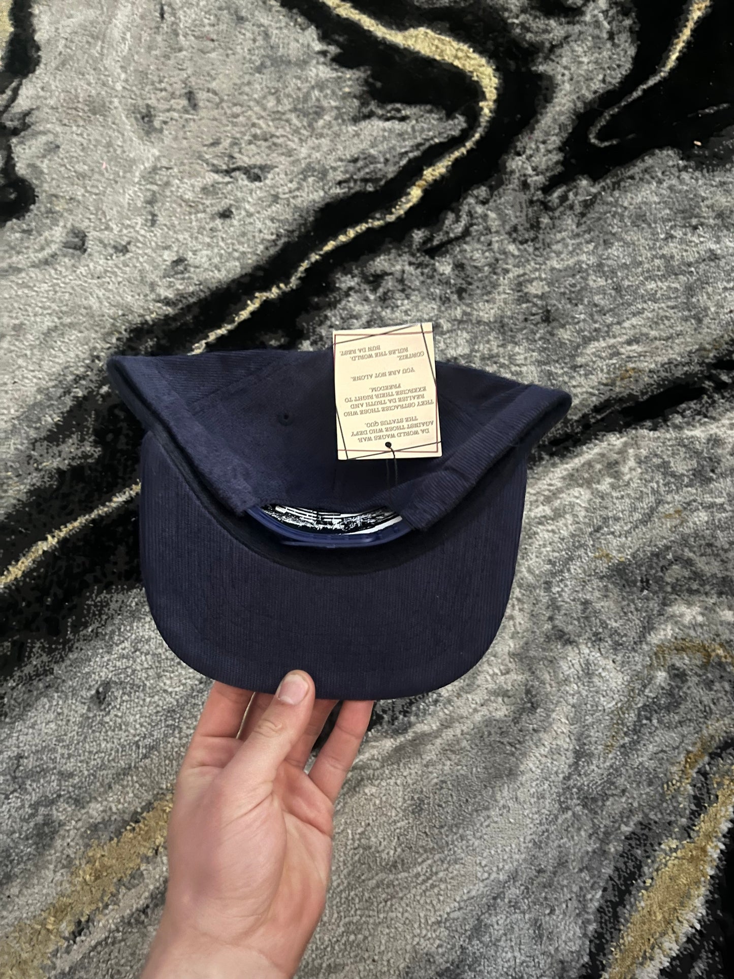 bottom corteiz navy hat