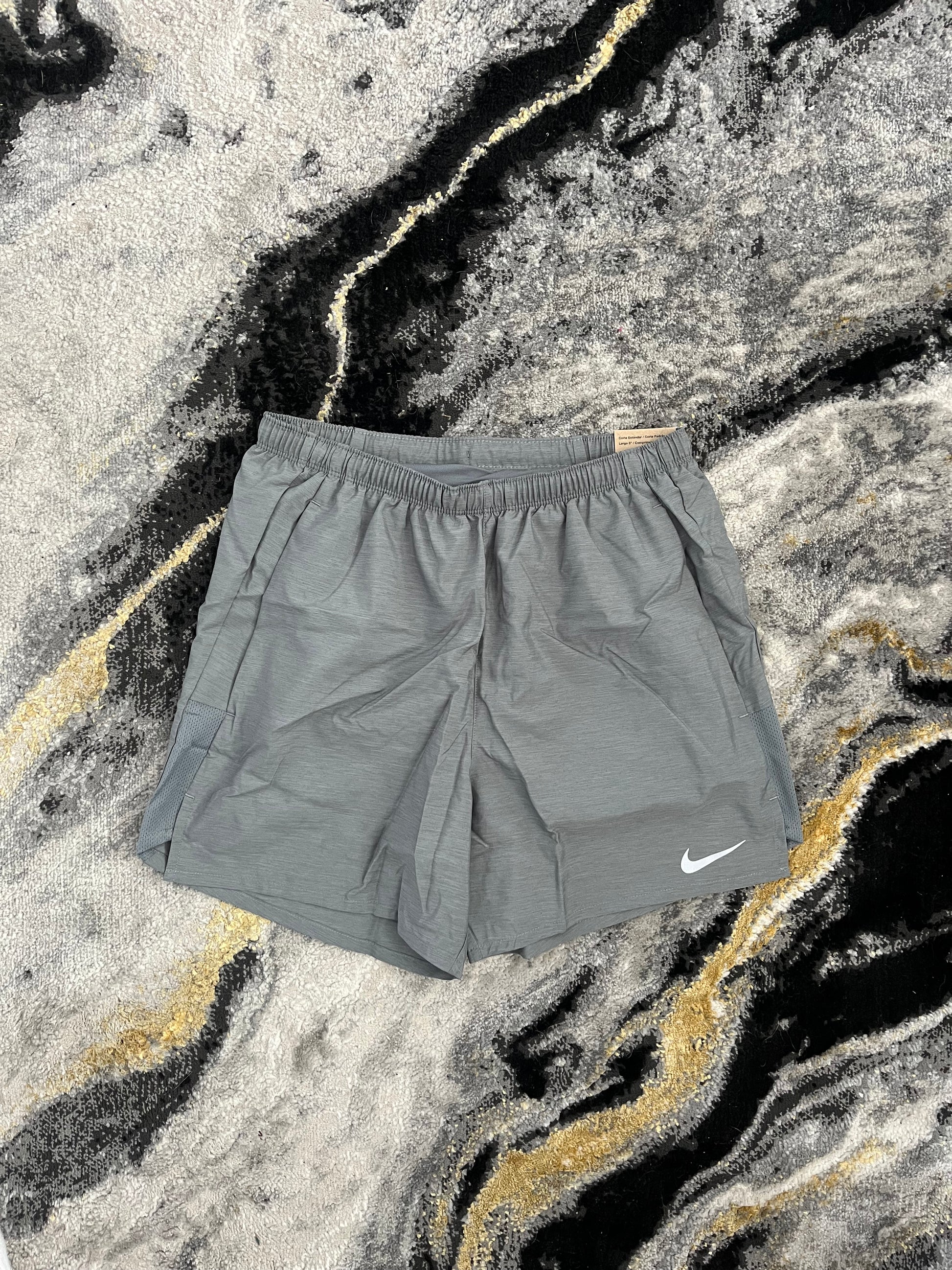 Nike Challenger Running Shorts in Grey – Lightweight and breathable activewear front view