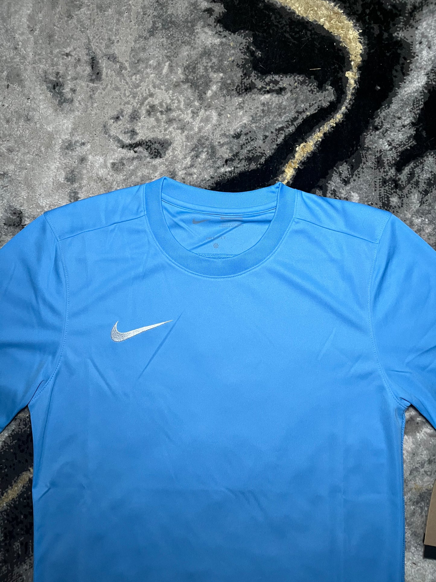 Nike Dri-FIT Shorts Set in Blue – Lightweight Sportswear Outfit close up