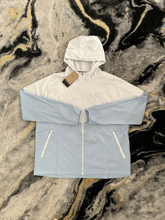 nike windrunner white and blue lightweight activewear
